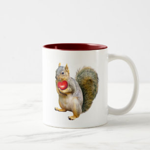 Tasse 2 Couleurs Écureuil tenant une coiffe