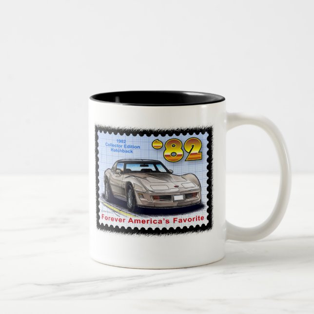 Tasse 2 Couleurs Edition spéciale 1982 Corvette (Droit)