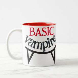 Tasse 2 Couleurs Éffrayant Happy Halloween party dents de vampire b