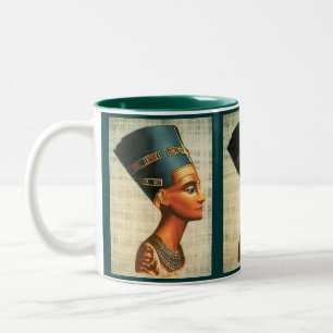 Tasse 2 Couleurs Egyptica Queen Nefertiti Ancienne Histoire Boire