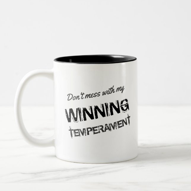 Tasse 2 Couleurs Élection drôle 2016 Mon tempérament gagnant (Gauche)