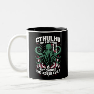 Tasse 2 Couleurs Élections amusantes de 2024 Cthulhu Président