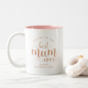 Tasse 2 Couleurs Élégant minimaliste meilleure mère jamais