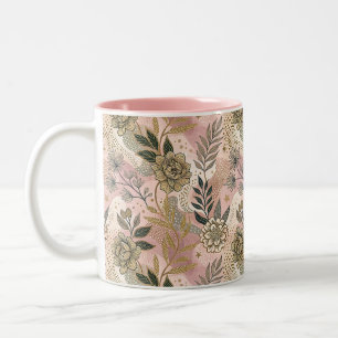 Tasse 2 Couleurs Élégant modèle floral Boho
