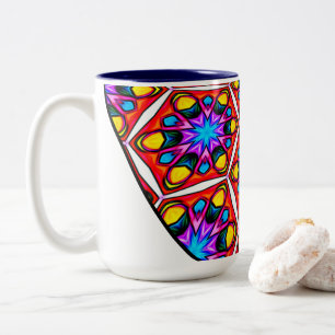 Tasse 2 Couleurs Élégant motif floral Abstrait