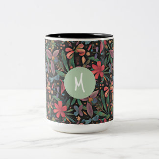 Tasse 2 Couleurs Élégant Tropical Floral & Botanique