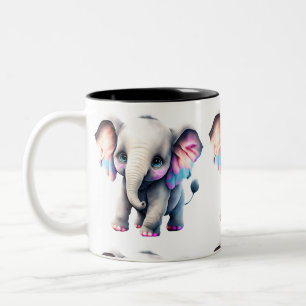 Tasse 2 Couleurs Eléphant bébé