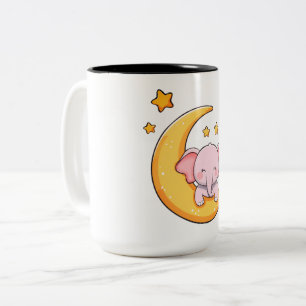 Tasse 2 Couleurs Éléphant de bébé mignon