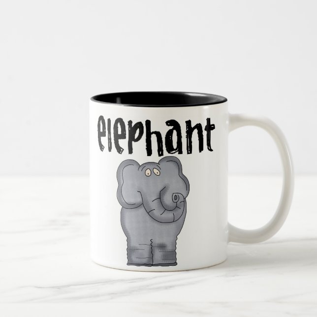 Tasse 2 Couleurs Éléphant gris (Droit)