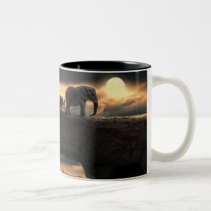 Tasse 2 Couleurs Eléphant sur le pont naturel