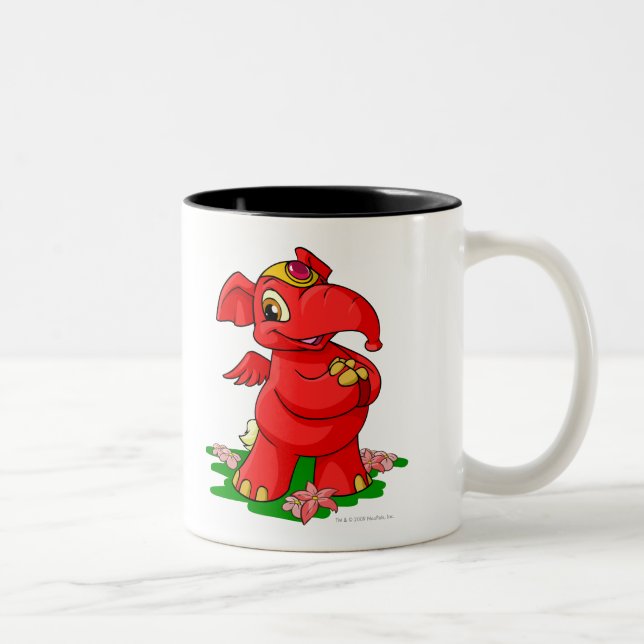 Tasse 2 Couleurs Elephante rouge joyeux dans Shenkuu (Droit)