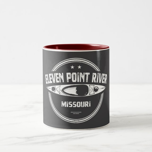 Tasse 2 Couleurs Eleven Point River Missouri Kayak (Centre)