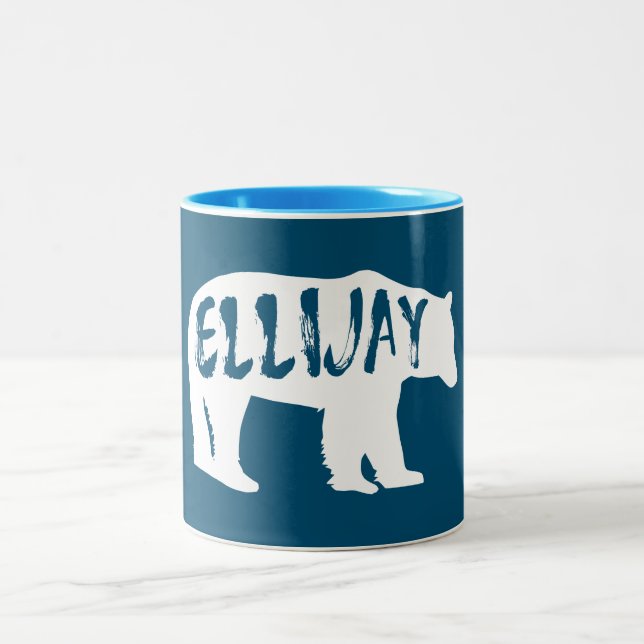 Tasse 2 Couleurs Ellijay Georgia Bear (Centre)