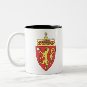 Tasse 2 Couleurs emblème de la Norvège