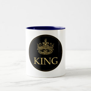 Tasse 2 Couleurs Emblème royal du roi et de la couronne