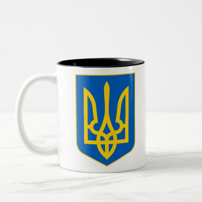 Tasse 2 Couleurs emblème ukrainien (Gauche)