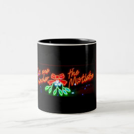 Tasse 2 Couleurs Embrasse-moi sous le Mistletoe