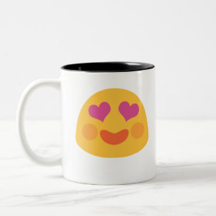 Tasse 2 Couleurs Emoji des yeux du coeur