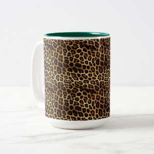 Tasse 2 Couleurs Empreinte de léopard d'or