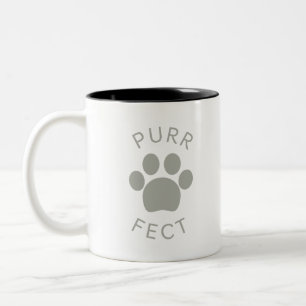 Tasse 2 Couleurs Empreinte de patte Cat Parfect Grey Purr