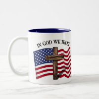 En Dieu nous avons confiance avec croix robuste et