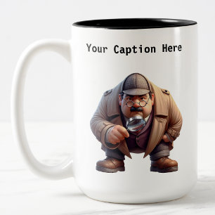 Tasse 2 Couleurs Enquêteur Privé Cartoonisable Mystère Personnalisa