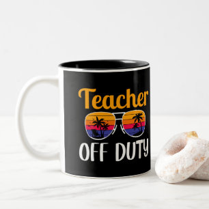 Tasse 2 Couleurs Enseignant hors service, Cadeau pour enseignant, V