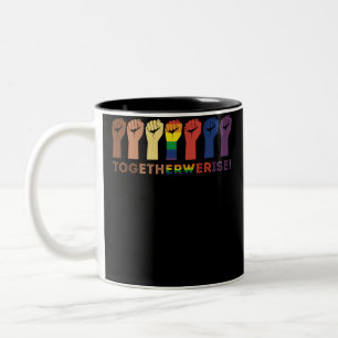 Tasse 2 Couleurs Ensemble, vers l'égalité Justice sociale