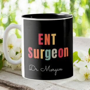 Tasse 2 Couleurs ENT Chirurgien Docteur Otolaryngologie Personnalis