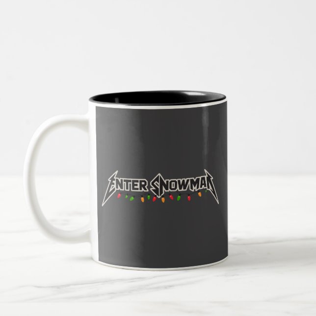Tasse 2 Couleurs Enter Snowman Christmas Rocker Winter Rock Metal (Gauche)