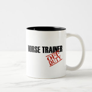 TASSE 2 COULEURS ENTRAÎNEUR DE CHEVAL QUI N'EST PAS DE SERVICE