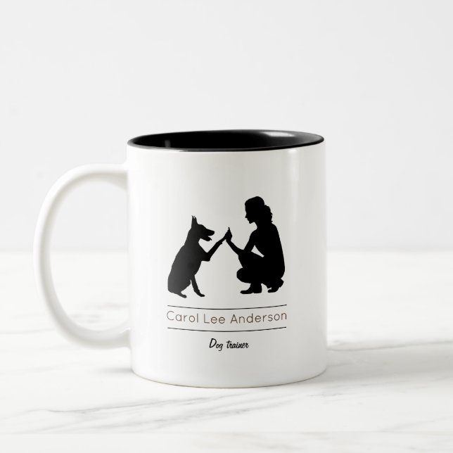 Tasse 2 Couleurs Entraîneur de chiens / Entraînement de chiens (Gauche)