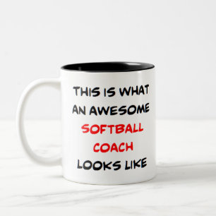 Tasse 2 Couleurs entraîneur de softball, génial