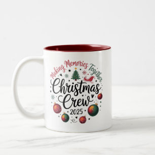 Tasse 2 Couleurs Équipage de Noël 2025 Groupe de famille assorti Xm