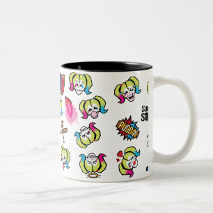 Tasse 2 Couleurs Équipe de suicide   Harley Quinn Emoji Motif