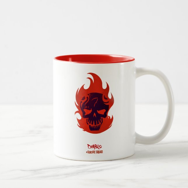 Tasse 2 Couleurs Équipe de suicide | Icône Diablo Head (Droit)