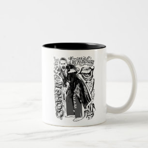 Tasse 2 Couleurs Équipe de suicide   Joker Typography Photo