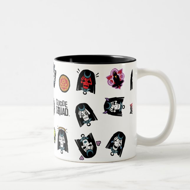 Tasse 2 Couleurs Équipe de suicide | Motif Emoji Enchantress (Droit)