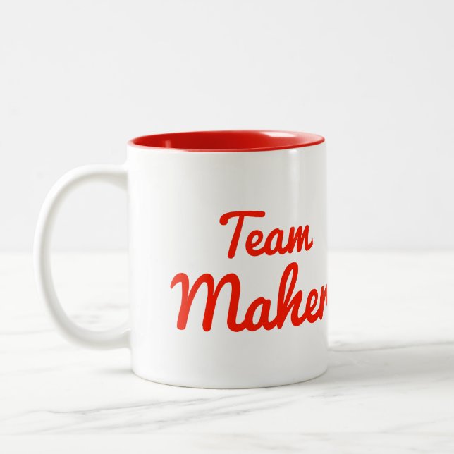 Tasse 2 Couleurs Équipe Maher (Gauche)