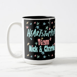 Tasse 2 Couleurs Équipe Nick et Charlie Black