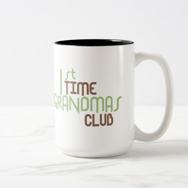 Tasse 2 Couleurs ęr Club de grand-mamans de temps (vert) (Droit)