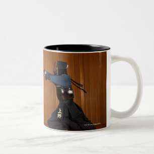 Tasse 2 Couleurs Escrimeur de Kendo pratiquant 2