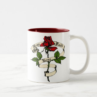 Tasse 2 Couleurs Espoir, foi, amour