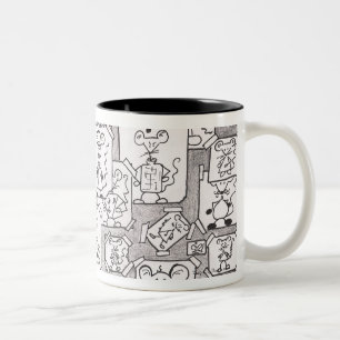 Tasse 2 Couleurs Esquisses de souris encrées