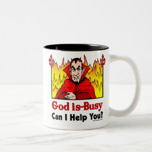 Tasse 2 Couleurs Est-ce que Dieu occupé, j'est peux vous aider ?