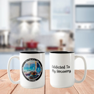 Tasse 2 Couleurs Étape personnalisée dans le cadeau de récupération