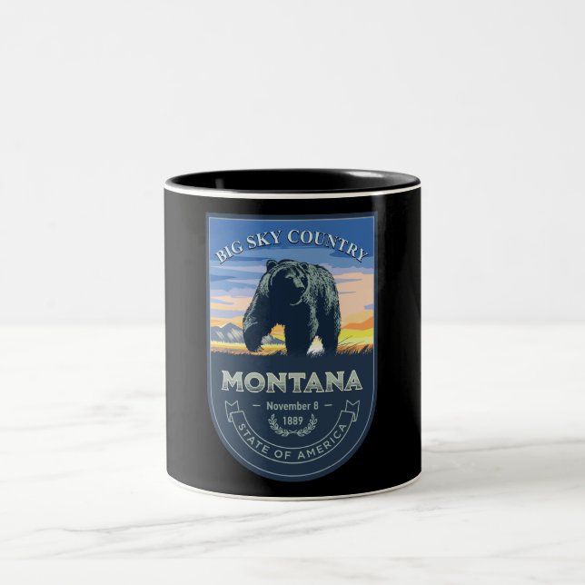 Tasse 2 Couleurs État du Montana (Centre)