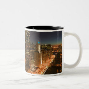 Tasse 2 Couleurs États-Unis, Illinois, Chicago: La boucle : Bâtim