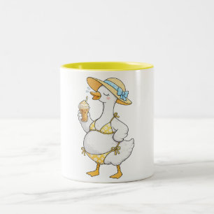 Tasse 2 Couleurs Été Oie Idiote Enceinte, Grossesse Maternité