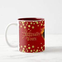 Tasse 2 Couleurs Eternellement votre Valentine's Day Red Gold Luxur